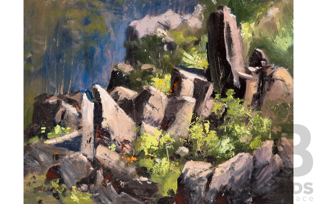 WAITE, Allan (1924-2010) (8) 'Cataract Gorge, Tasmania' and Seven Others, Original Watercolours on Board (8)