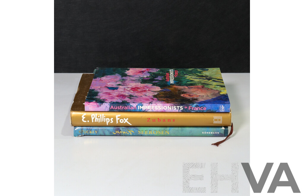 Wonderful Collection of Three Art Books (Two Hard Cover & One Soft Cover) Featuring Impressionism in Both Australia and France Including Seerosen (Waterlilies) - Monet and More (3)