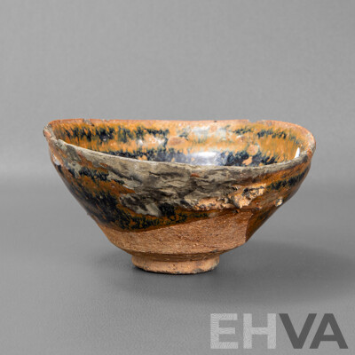 Black Iron Partridge Feather Glazed Bowl, Song Dynasty