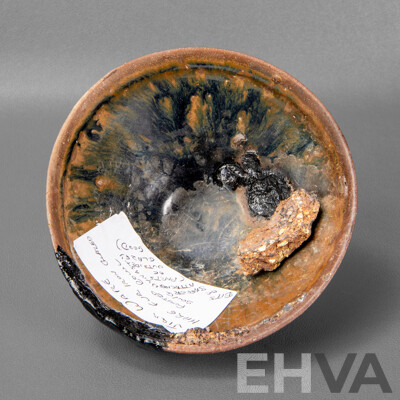 Jian Ware Hare Fur Iron Glazed Footed Bowl, Song Dynasty