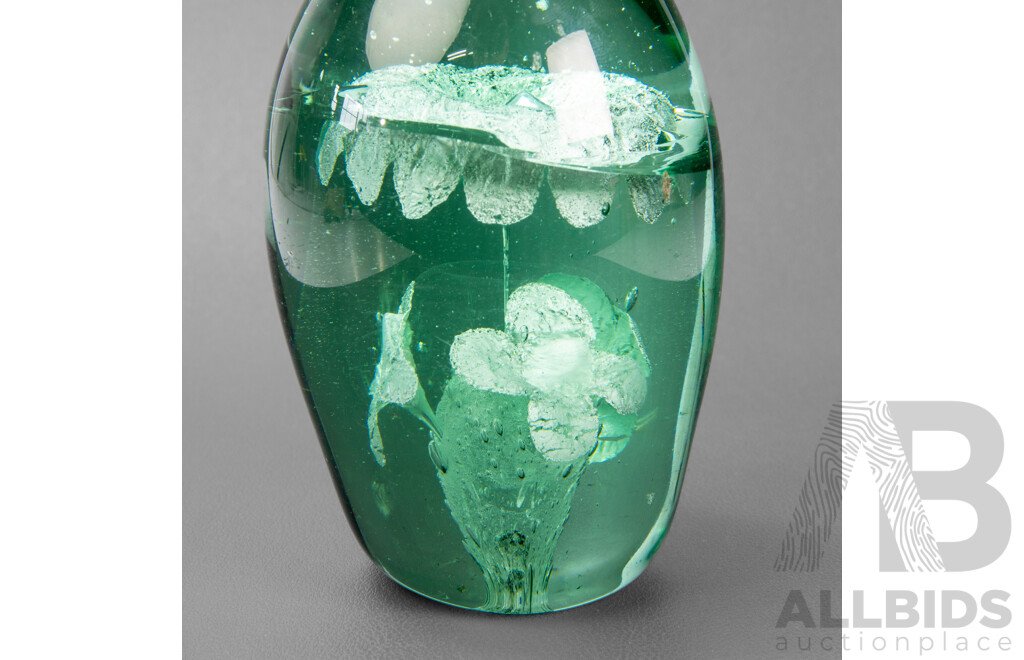Vintage End-of-Day Glass Dump with with Internal Foil Flowers