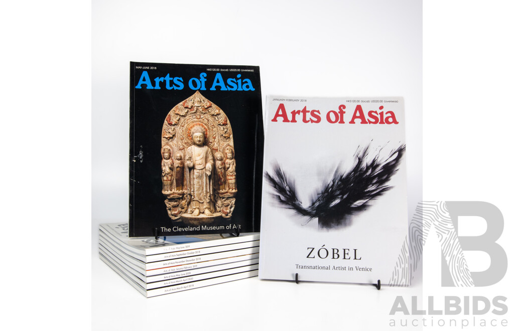 Lot of Eleven Arts of Asia Colour Magazines - Volumes Comprising 2017, 2018, 2019 and 2020 - Very Good Condition