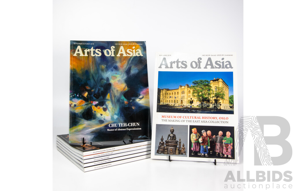 Lot of Eleven Arts of Asia Colour Magazines - Volumes Comprising 2017, 2018, 2019 and 2020 - Very Good Condition