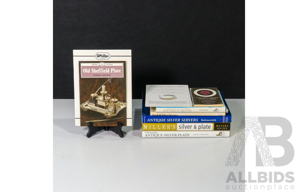 Good Collection of Books Regarding Silver Including Englisg Silver Spoons - Michael Snodin (1974), Millers Silver & Plate Buyer's Guide (2002) and More (7)