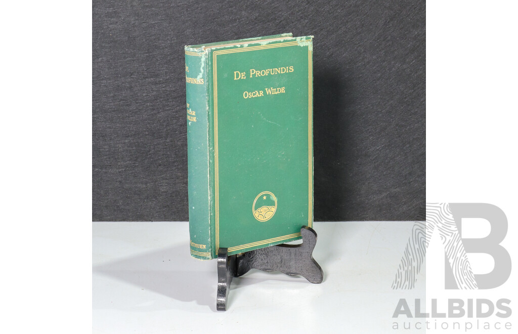 Oscar Wilde (19th Century, Irish, 1854-1900), De Profundis [From the Depths], (1912, 25th Version, Hard Cover), Wonderful Antique Volume, 18 x 12 cm (dimensions)