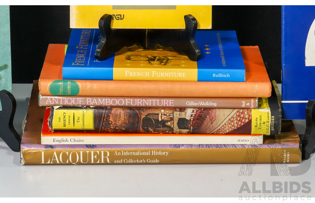 Collection of Varied Books on Furniture and Decorative Homewares Including French Furniture From Louis XII to Art Deco, Regency 1810-1830 and More! (9)