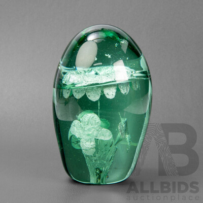 Vintage End-of-Day Glass Dump with with Internal Foil Flowers