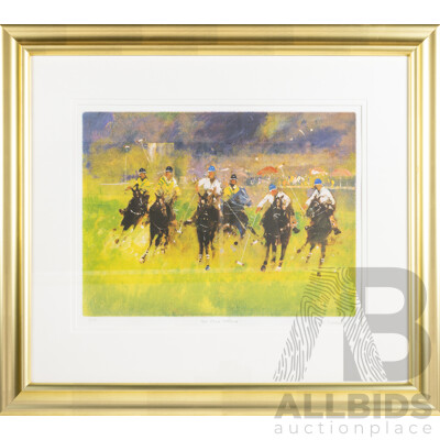 Colin Parker, (20th Century, Australian, 1941-), The Polo Match, Signed Limited Edition Screenprint, 72 x 82 cm (frame)