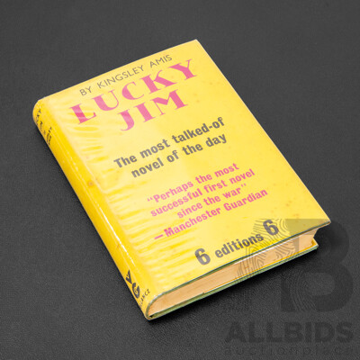 Kingsley Amis, (20th Century, British, 1922-1995), Lucky Jim, First Edition Vintage Hard Cover with Dust Jacket of Amis' Celebrated First Novel, (1954)