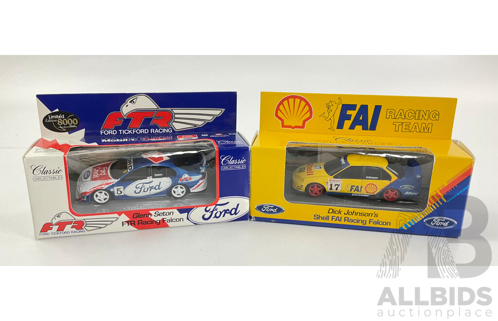 Classics Collectables Diecast Falcons Including Dick Johnson FAI Racing and Glenn Seton FTR Racing - 1:43 Scale
