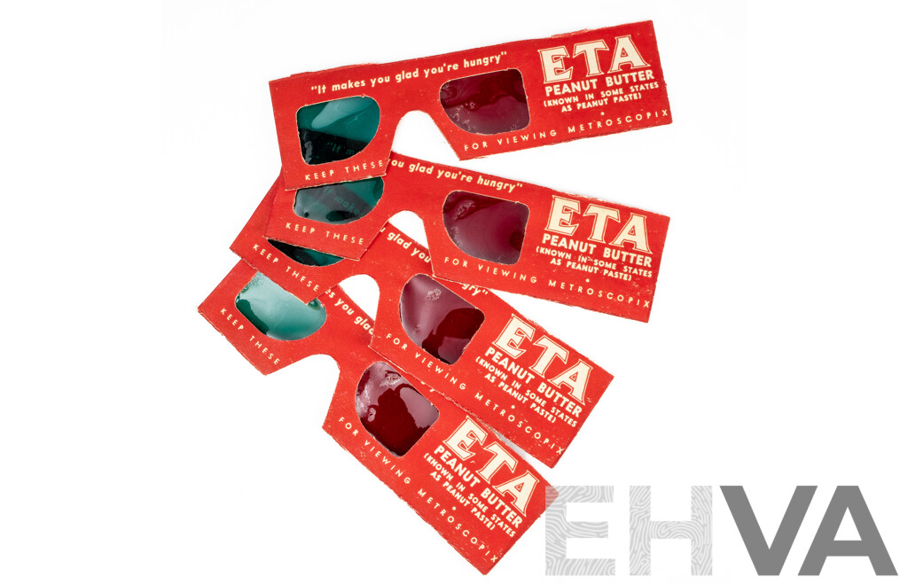 Four Sets of Vintage ETA Peanuts 3D Glasses