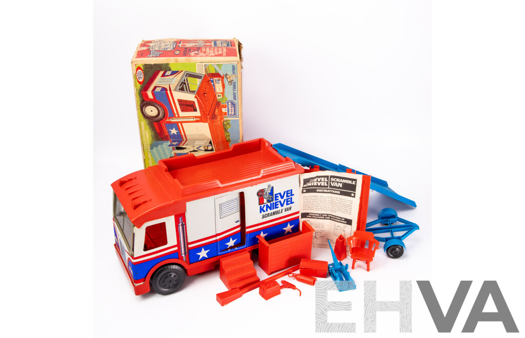 Vintage Ideal Toys Evel Knievel Scramble Van, 1973