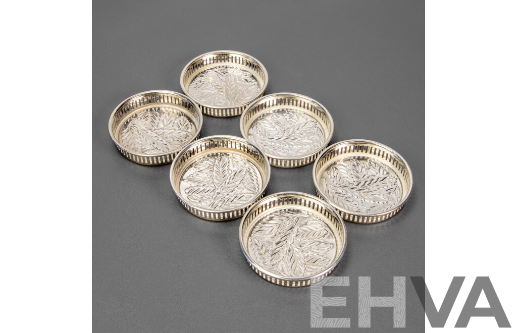 Set of 6 Silverplate Coasters