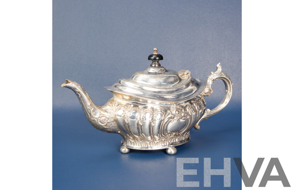 Antique James Dixon Silver-plated Teapot