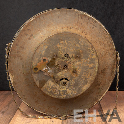 Rare Antique Bebarfalds Department Store Clock C1910, Baden Made, 25 Cm Diameter