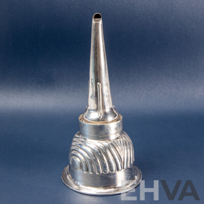 George III Sterling Silver Wine Funnel by Rebecca Emes and Edward Barnard, London 1817