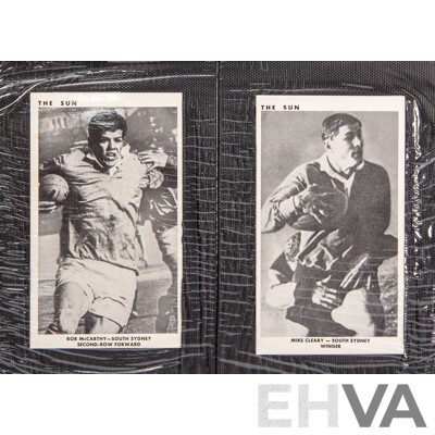 Complete Set of 'The Sun' 1967 Rugby League Cards  Full 50 Player Cards 12 Team Cards (Mint Condition in Folder)
