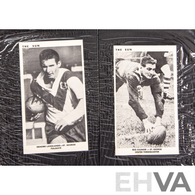 Complete Set of 'The Sun' 1967 Rugby League Cards  Full 50 Player Cards 12 Team Cards (Mint Condition in Folder)