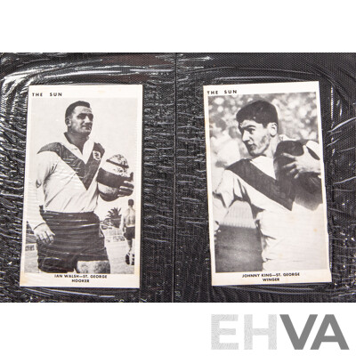 Complete Set of 'The Sun' 1967 Rugby League Cards  Full 50 Player Cards 12 Team Cards (Mint Condition in Folder)