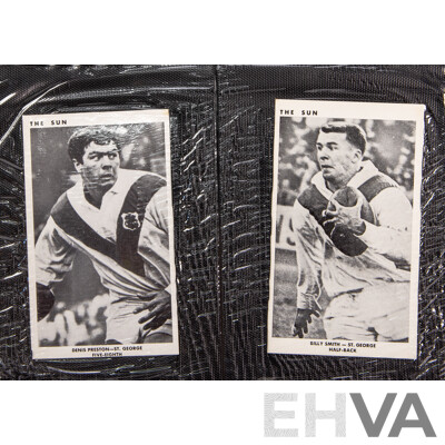 Complete Set of 'The Sun' 1967 Rugby League Cards  Full 50 Player Cards 12 Team Cards (Mint Condition in Folder)