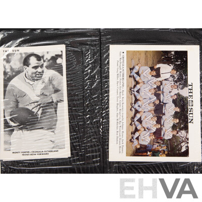 Complete Set of 'The Sun' 1967 Rugby League Cards  Full 50 Player Cards 12 Team Cards (Mint Condition in Folder)