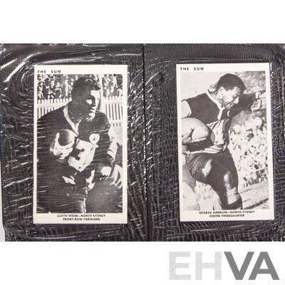 Complete Set of 'The Sun' 1967 Rugby League Cards  Full 50 Player Cards 12 Team Cards (Mint Condition in Folder)
