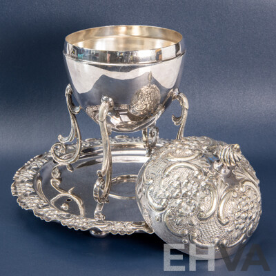 William Hutton and Sons Silver Plated Egg Coddler 1902