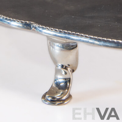 Antique D & J Wellby Silver Tri-Footed Tray, 1903
