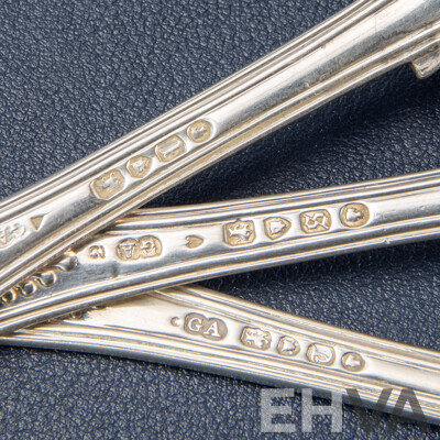 Six Victorian Silver Teaspoons, London, C.1840s