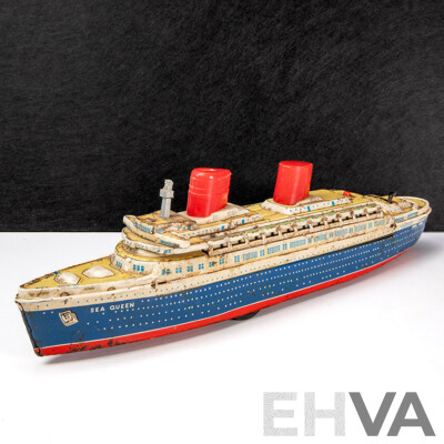 Vintage Yonezawa 'Sea Queen' Deluxe Liner with Music Box – Japan