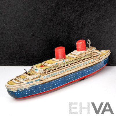 Vintage Yonezawa 'Sea Queen' Deluxe Liner with Music Box – Japan