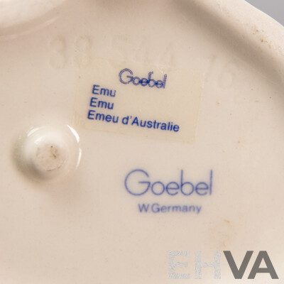 Rare Pair of Goebel (West Germany) Porcelain Emu Figures