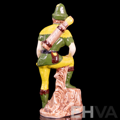 SHORTER & SON, Stoke-On-Trent, Glazed Earthenware Figure of a Robin Hood Style Huntsman, Mid-20th Century