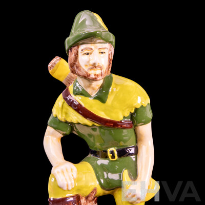SHORTER & SON, Stoke-On-Trent, Glazed Earthenware Figure of a Robin Hood Style Huntsman, Mid-20th Century