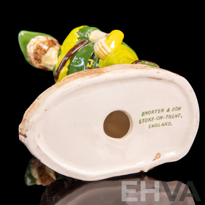 SHORTER & SON, Stoke-On-Trent, Glazed Earthenware Figure of a Robin Hood Style Huntsman, Mid-20th Century