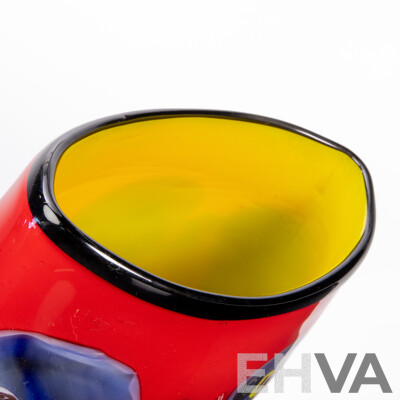 Two Stunning Large Studio Art Glass Vases