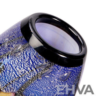 Two Stunning Large Studio Art Glass Vases