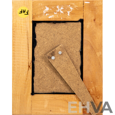 Antique Indo-Persian Mughal Art Gouache Painting with Calligraphy