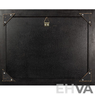 Pair of Vintage Asian Artworks with Mother-of-Pearl Inlay