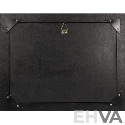 Pair of Vintage Asian Artworks with Mother-of-Pearl Inlay