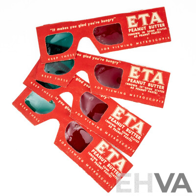 Four Sets of Vintage ETA Peanuts 3D Glasses