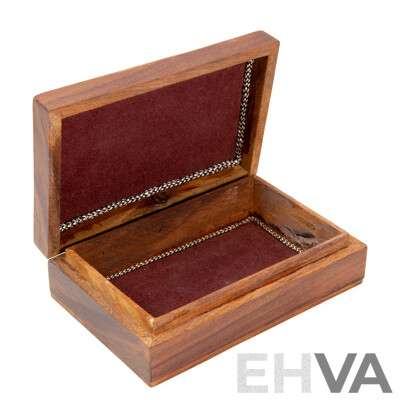Beautiful Timber Indian Made Velvet Lined Jewellery Box