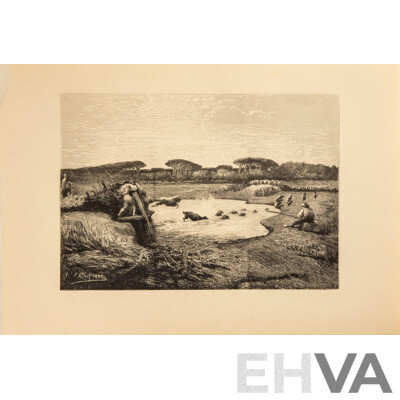 Absolutely Stunning Antique Folio of Approx 50 Francois Chifflart and Edmond Morin Woodblock Engravings