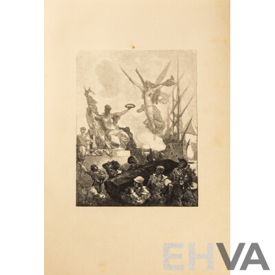 Absolutely Stunning Antique Folio of Approx 50 Francois Chifflart and Edmond Morin Woodblock Engravings