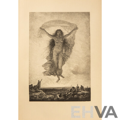 Absolutely Stunning Antique Folio of Approx 50 Francois Chifflart and Edmond Morin Woodblock Engravings