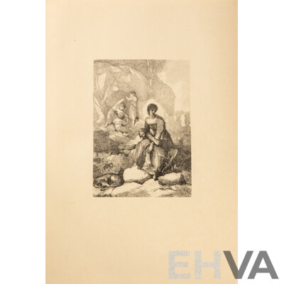 Absolutely Stunning Antique Folio of Approx 50 Francois Chifflart and Edmond Morin Woodblock Engravings