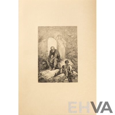 Absolutely Stunning Antique Folio of Approx 50 Francois Chifflart and Edmond Morin Woodblock Engravings