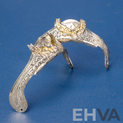 Set of Vintage Western Silvered Boot Toe Tips