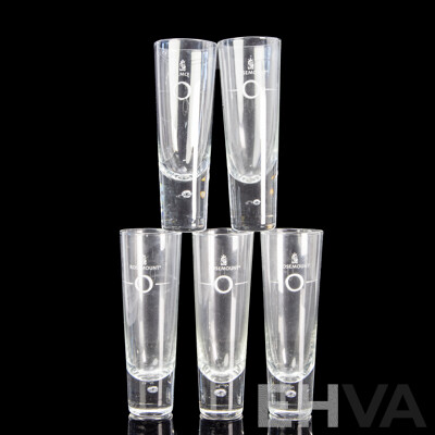Set of 5 Rosemount Wine/Champagne Glasses