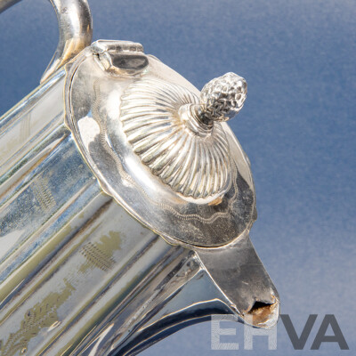 Antique J. Harrington Silverplate Teapot